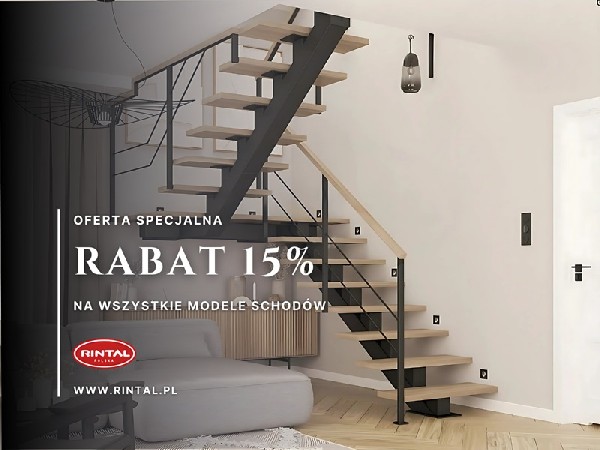 Skorzystaj z wyjątkowej czerwcowej promocji i zamów schody z rabatem 15%! To idealna okazja, by zrealizować marzenie o nowoczesnych, stylowych schodach w niższej cenie. Oferujemy indywidualny projekt, najwyższą jakość wykonania i profesjonalny montaż. Promocja obowiązuje przez ograniczony czas ? nie zwlekaj! Skontaktuj się z naszymi doradcami, którzy są do dyspozycji na terenie całego kraju.www.rintal.ple-mail: k.prabucka@rintal.plDział Handlowy: +48 58 532 42 55