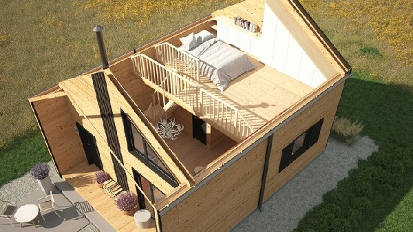 Drewniany Domek 5×8 M Całoroczny – Wytrzymała Konstrukcja 3